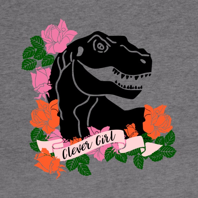 Clever Girl Dinosaur Print by kapotka